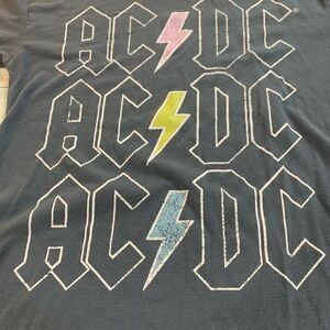 AC/DC Black and White Logo Tee Unisex